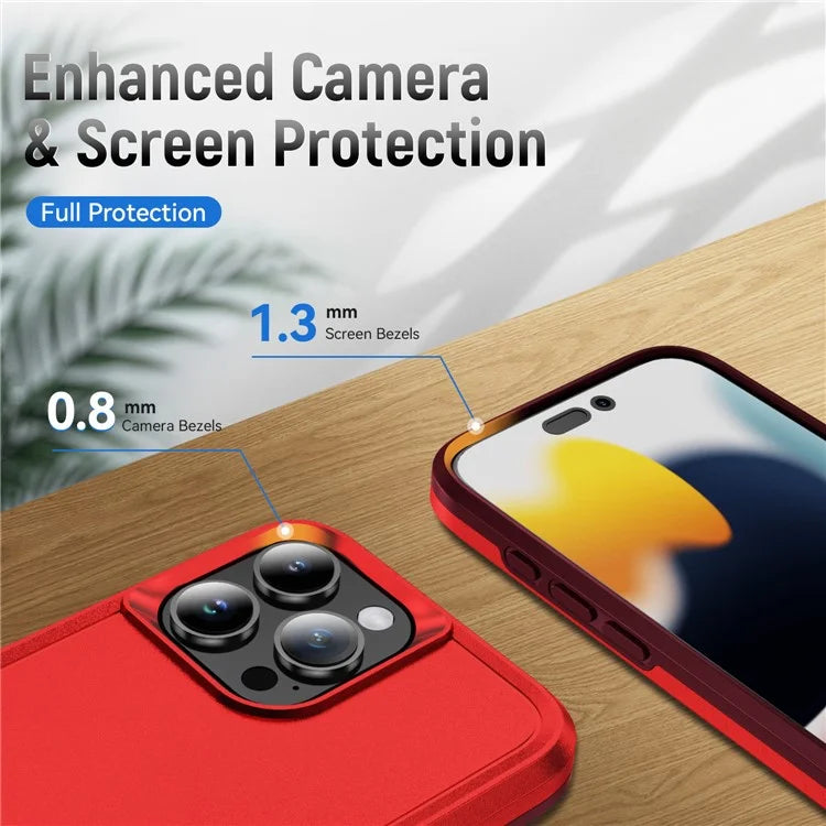 For iPhone 16 Pro Case PC+TPU Military Grade Drop Protective Phone Cover