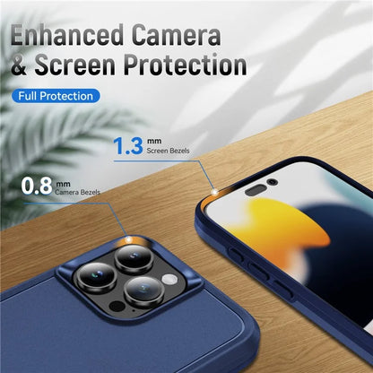 For iPhone 16 Pro Case PC+TPU Military Grade Drop Protective Phone Cover