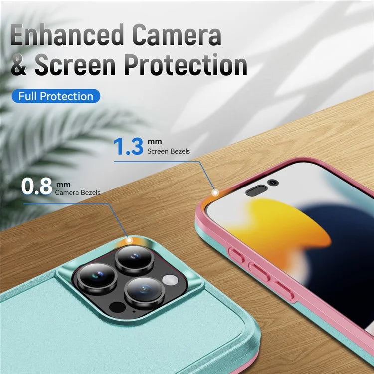 For iPhone 16 Pro Case PC+TPU Military Grade Drop Protective Phone Cover