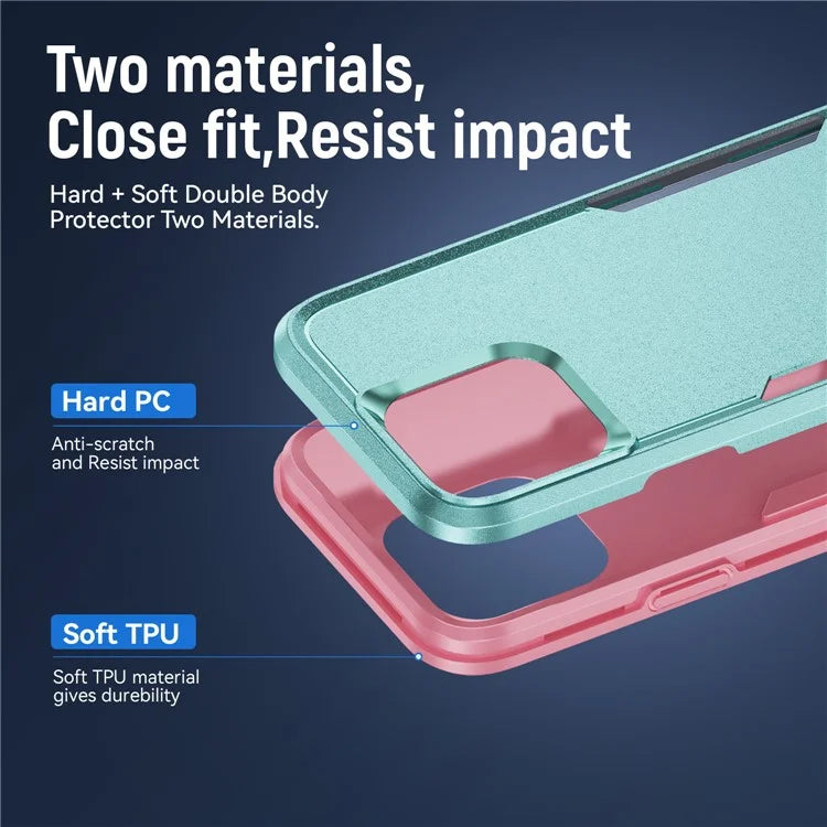 For iPhone 16 Pro Case PC+TPU Military Grade Drop Protective Phone Cover