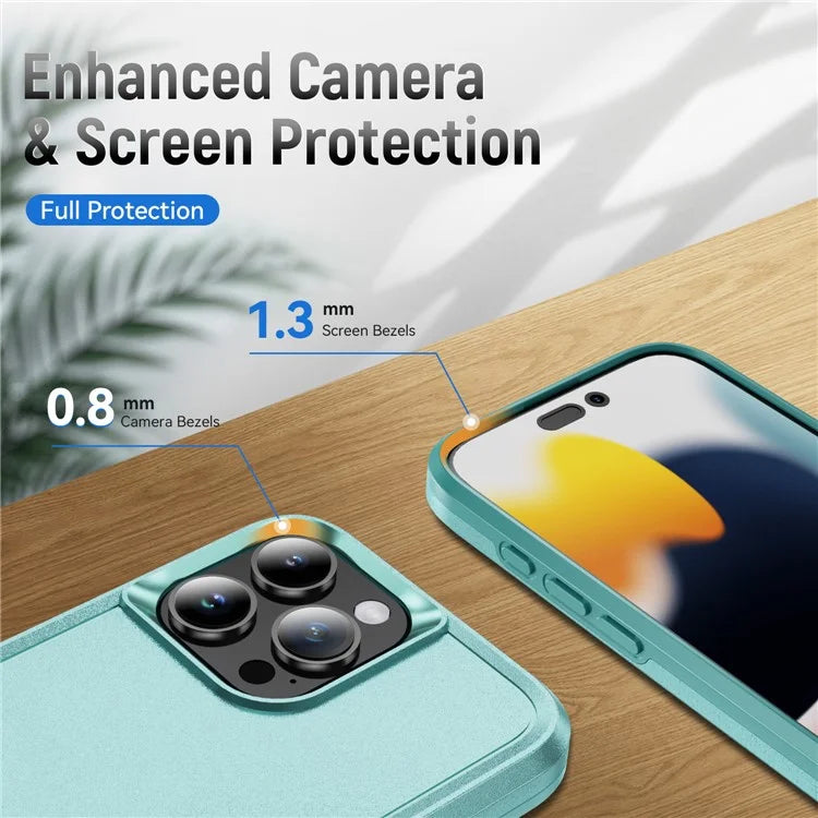 For iPhone 16 Pro Case PC+TPU Military Grade Drop Protective Phone Cover