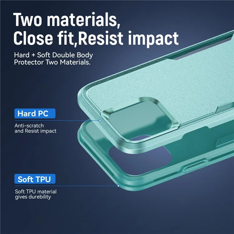 For iPhone 16 Pro Case PC+TPU Military Grade Drop Protective Phone Cover