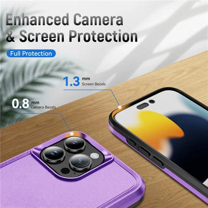 For iPhone 16 Pro Case PC+TPU Military Grade Drop Protective Phone Cover
