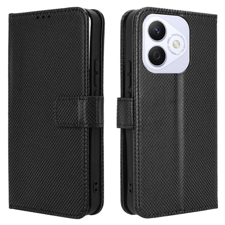 For Honor X60i 5G Case PU Leather Diamond Texture Wallet Phone Cover