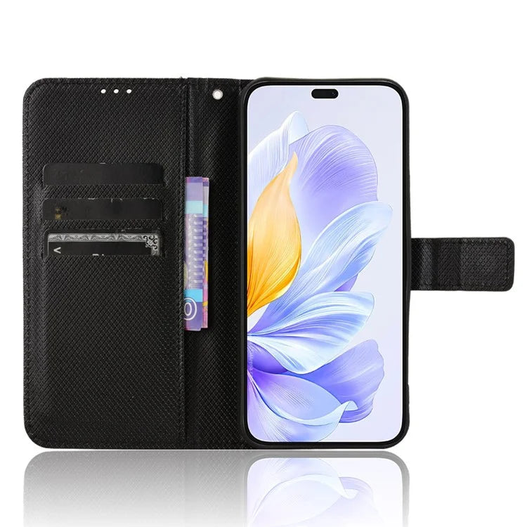 For Honor X60i 5G Case PU Leather Diamond Texture Wallet Phone Cover