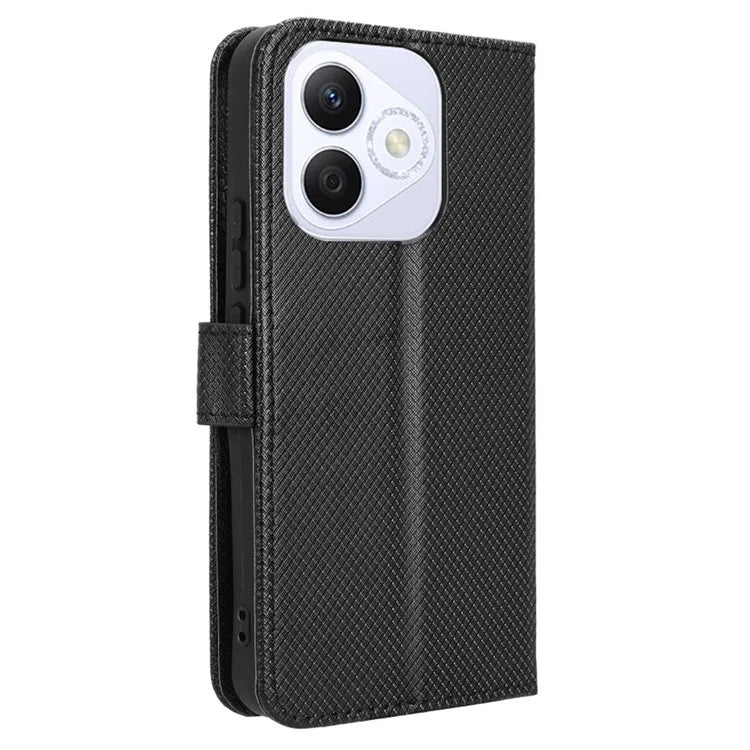 For Honor X60i 5G Case PU Leather Diamond Texture Wallet Phone Cover