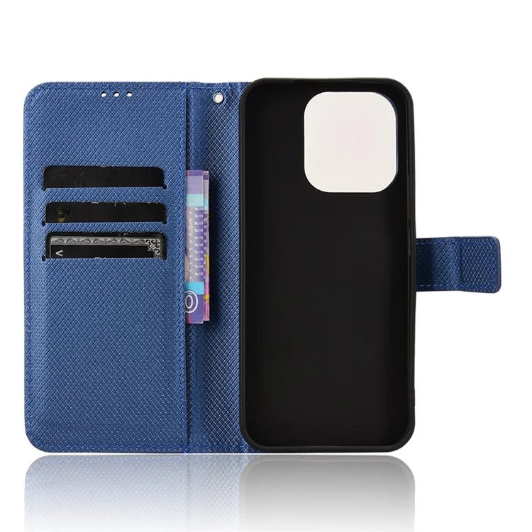 For Honor X60i 5G Case PU Leather Diamond Texture Wallet Phone Cover