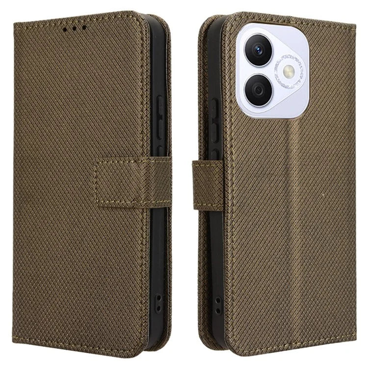 For Honor X60i 5G Case PU Leather Diamond Texture Wallet Phone Cover