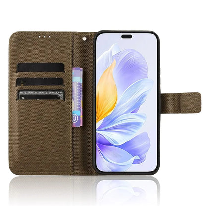 For Honor X60i 5G Case PU Leather Diamond Texture Wallet Phone Cover