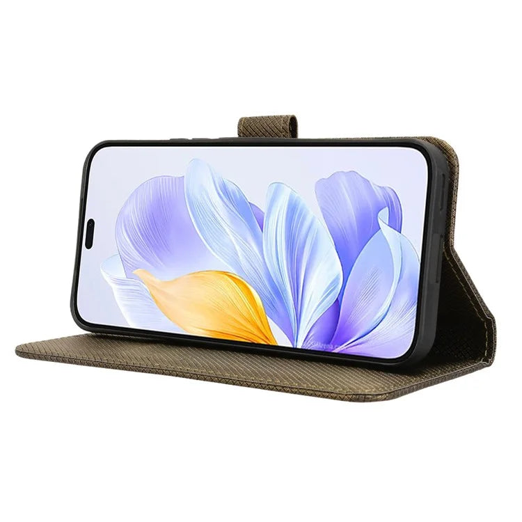 For Honor X60i 5G Case PU Leather Diamond Texture Wallet Phone Cover