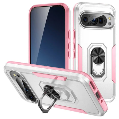 For Google Pixel 9 / Pixel 9 Pro Case Military Grade Ring Kickstand PC+TPU Phone Cover