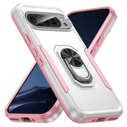 For Google Pixel 9 / Pixel 9 Pro Case Military Grade Ring Kickstand PC+TPU Phone Cover