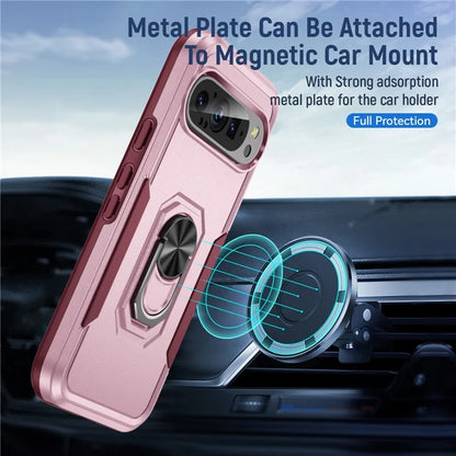 For Google Pixel 9 / Pixel 9 Pro Case Military Grade Ring Kickstand PC+TPU Phone Cover