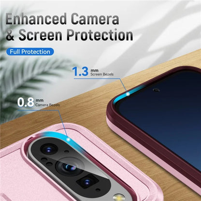 For Google Pixel 9 / Pixel 9 Pro Case Military Grade Ring Kickstand PC+TPU Phone Cover