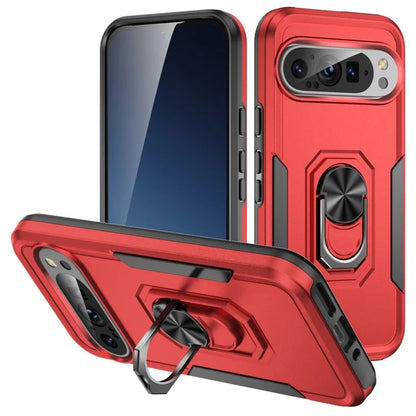 For Google Pixel 9 / Pixel 9 Pro Case Military Grade Ring Kickstand PC+TPU Phone Cover