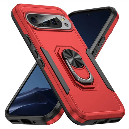 For Google Pixel 9 / Pixel 9 Pro Case Military Grade Ring Kickstand PC+TPU Phone Cover