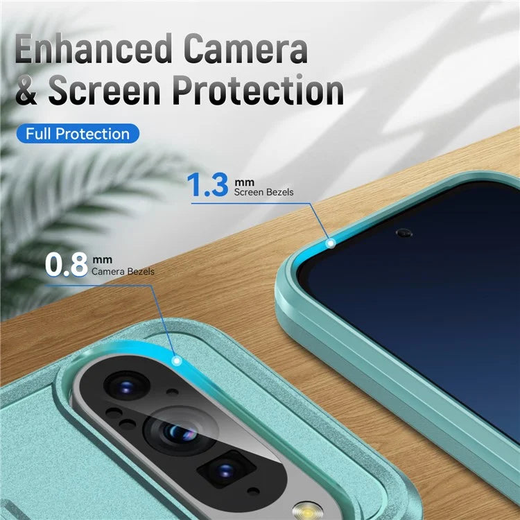 For Google Pixel 9 / Pixel 9 Pro Case Military Grade Ring Kickstand PC+TPU Phone Cover