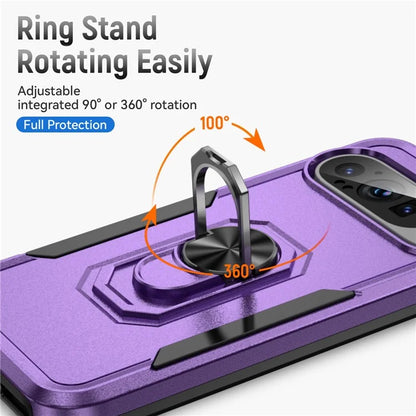 For Google Pixel 9 / Pixel 9 Pro Case Military Grade Ring Kickstand PC+TPU Phone Cover