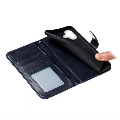 For iPhone 16 Case Lace Flowers PU Leather Flip Wallet Phone Cover