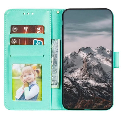 For iPhone 16 Pro Case PU Leather Mandala Imprinted Design Wallet Phone Cover