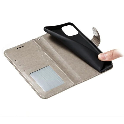 For iPhone 16 Pro Case PU Leather Mandala Imprinted Design Wallet Phone Cover