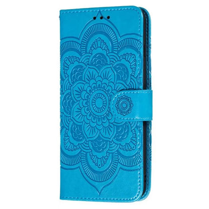 For iPhone 16 Plus Case PU Leather Mandala Imprinted Design Wallet Phone Cover