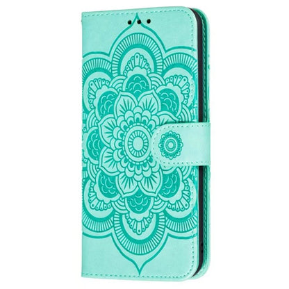 For iPhone 16 Plus Case PU Leather Mandala Imprinted Design Wallet Phone Cover