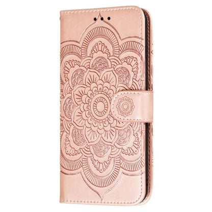 For iPhone 16 Plus Case PU Leather Mandala Imprinted Design Wallet Phone Cover