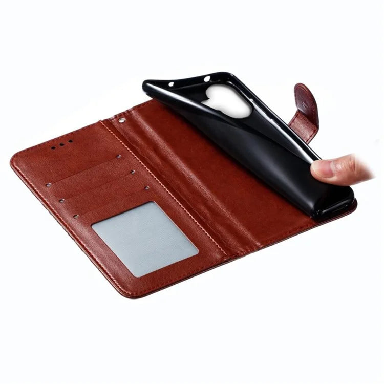For iPhone 16 Plus Case PU Leather Mandala Imprinted Design Wallet Phone Cover