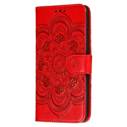 For iPhone 16 Plus Case PU Leather Mandala Imprinted Design Wallet Phone Cover