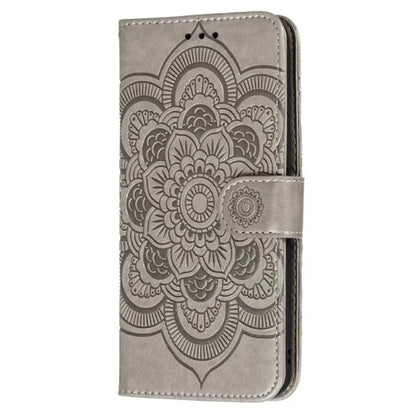 For iPhone 16 Plus Case PU Leather Mandala Imprinted Design Wallet Phone Cover