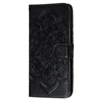 For iPhone 16 Plus Case PU Leather Mandala Imprinted Design Wallet Phone Cover