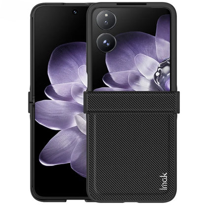 IMAK Ruiyi Series for Xiaomi Mix Flip 5G Case Carbon Fiber Leather+PC Phone Cover
