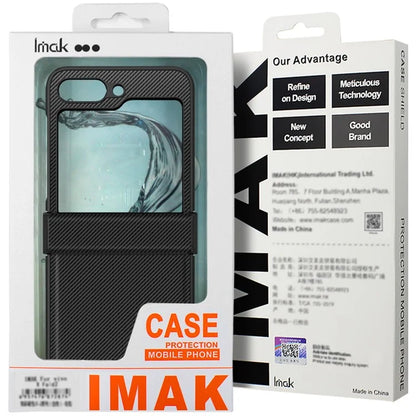 IMAK Ruiyi Series for Xiaomi Mix Flip 5G Case Carbon Fiber Leather+PC Phone Cover