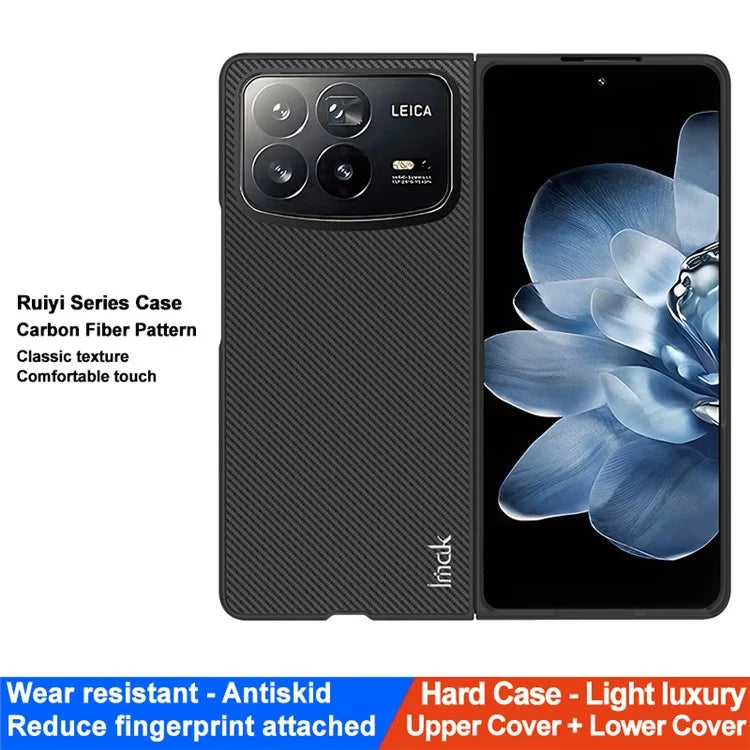 IMAK Ruiyi Series for Xiaomi Mix Fold 4 5G Case Carbon Fiber Leather+PC Phone Cover