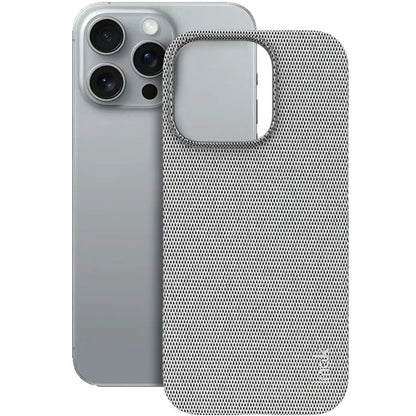 IMAK Ruiyi Series for iPhone 16 Pro Max Case Classic Fabric Texture Leather +PC Phone Cover