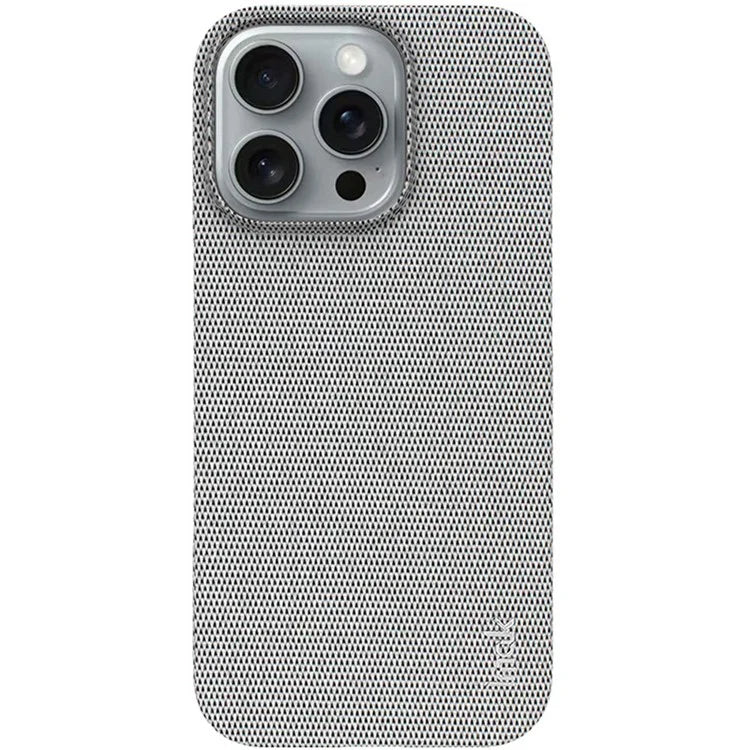IMAK Ruiyi Series for iPhone 16 Pro Max Case Classic Fabric Texture Leather +PC Phone Cover