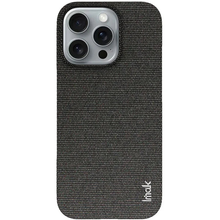 IMAK Ruiyi Series for iPhone 16 Pro Max Case Classic Fabric Texture Leather +PC Phone Cover