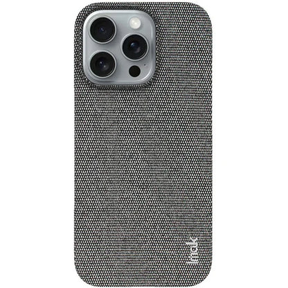 IMAK Ruiyi Series for iPhone 16 Pro Max Case Classic Fabric Texture Leather +PC Phone Cover