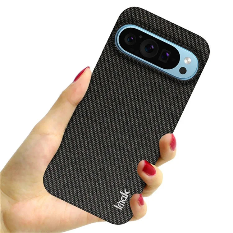 IMAK Ruiyi Series for Google Pixel 9 Pro XL Case Classic Fabric Texture Leather +PC Phone Cover