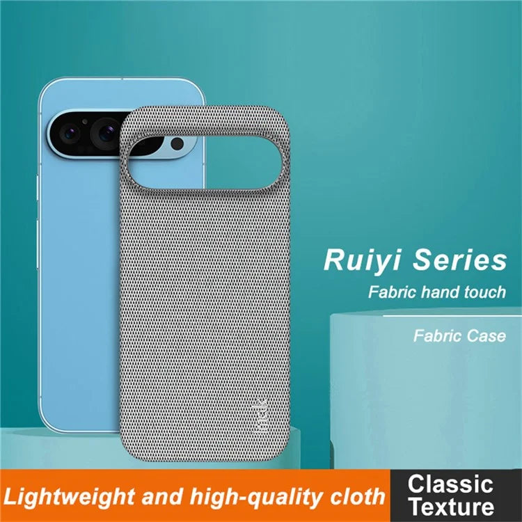 IMAK Ruiyi Series for Google Pixel 9 Pro XL Case Classic Fabric Texture Leather +PC Phone Cover