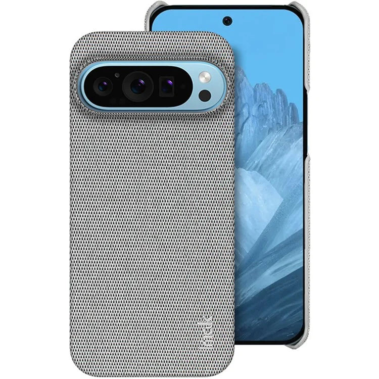 IMAK Ruiyi Series for Google Pixel 9 Pro XL Case Classic Fabric Texture Leather +PC Phone Cover