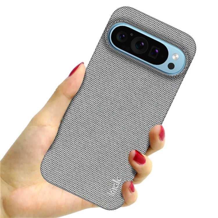 IMAK Ruiyi Series for Google Pixel 9 Pro XL Case Classic Fabric Texture Leather +PC Phone Cover
