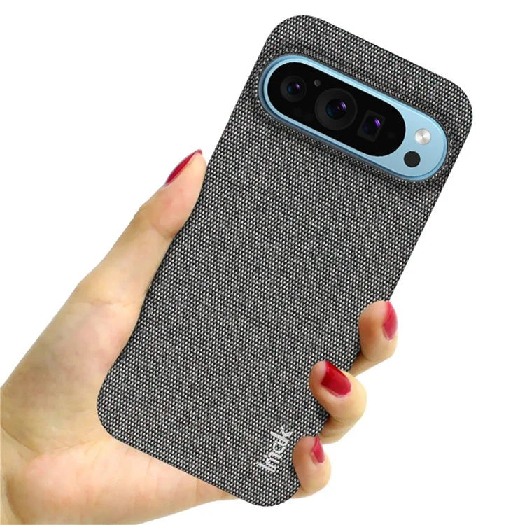 IMAK Ruiyi Series for Google Pixel 9 Pro XL Case Classic Fabric Texture Leather +PC Phone Cover
