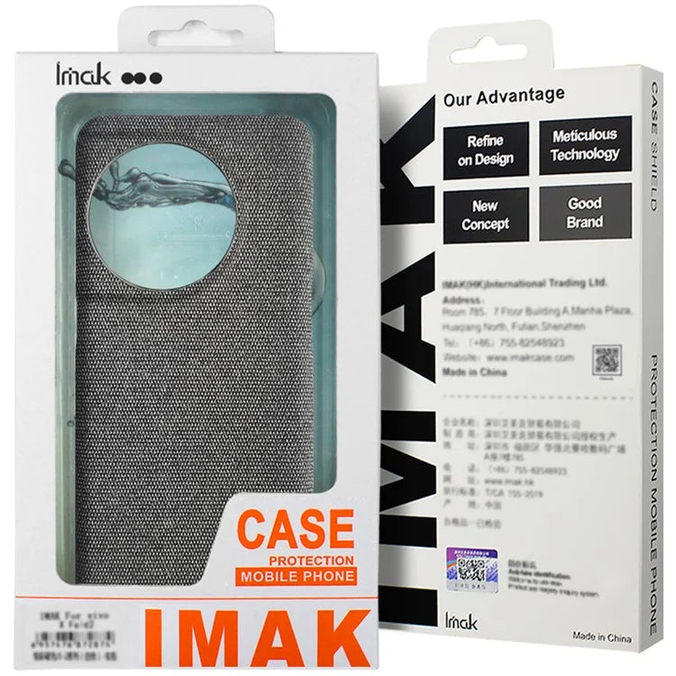 IMAK Ruiyi Series for Google Pixel 9 Pro XL Case Classic Fabric Texture Leather +PC Phone Cover