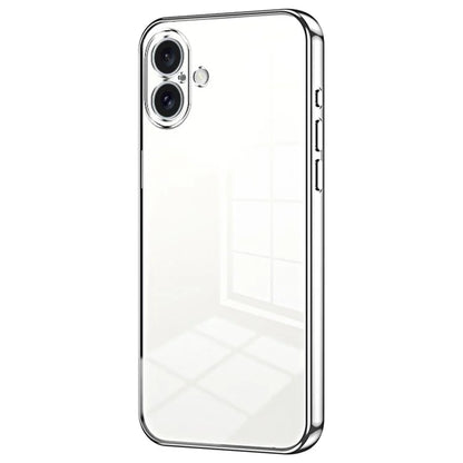 For iPhone 16 Plus Case Electroplating Frame Soft TPU Phone Cover