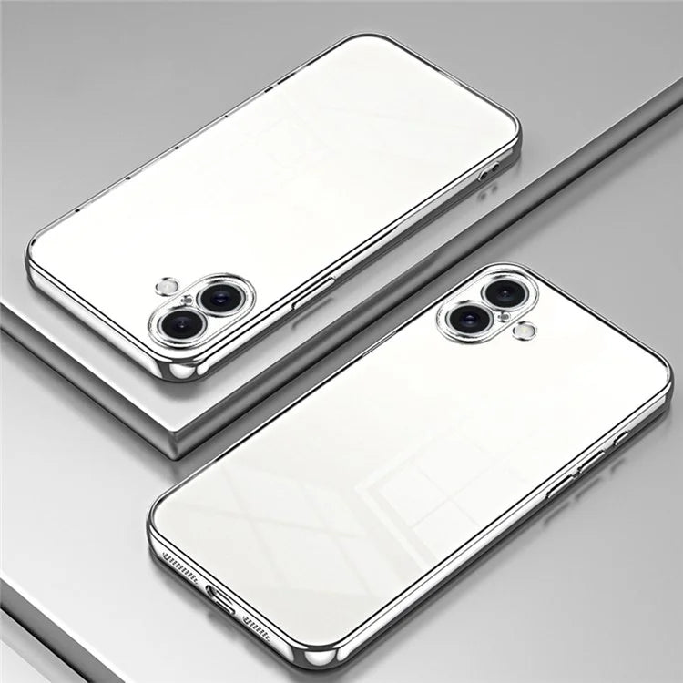For iPhone 16 Case Electroplating Frame Soft TPU Phone Cover