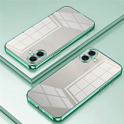 For iPhone 16 Case Electroplating Frame Soft TPU Phone Cover