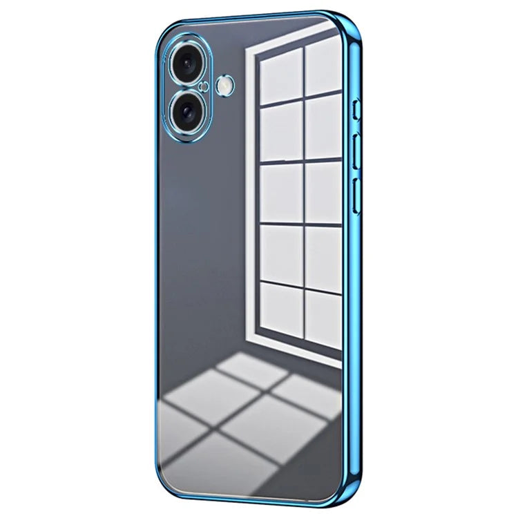 For iPhone 16 Case Electroplating Frame Soft TPU Phone Cover