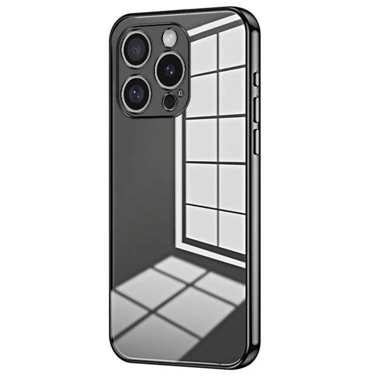 For iPhone 16 Pro Max Case Electroplating Frame Soft TPU Phone Cover